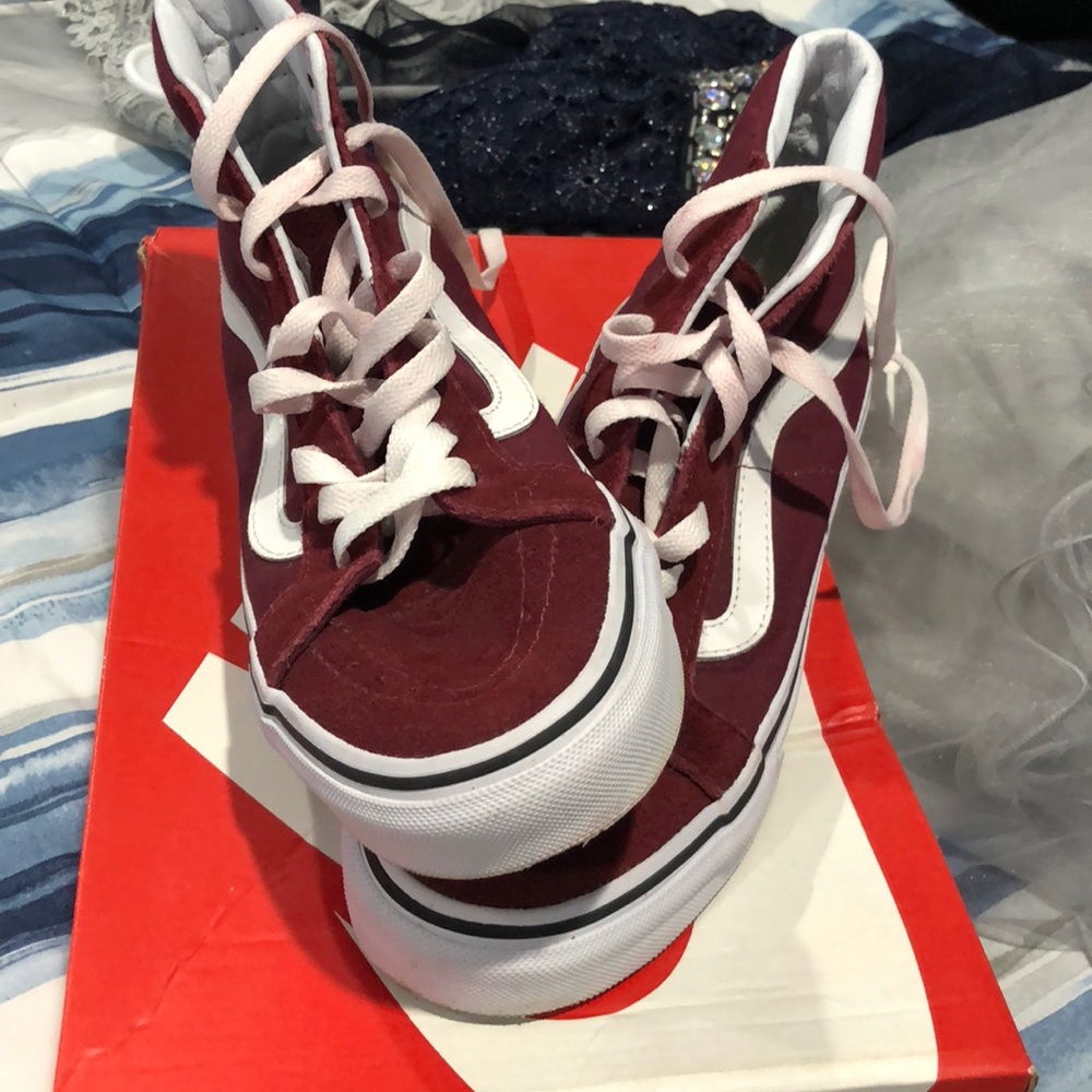 Burgundy vans